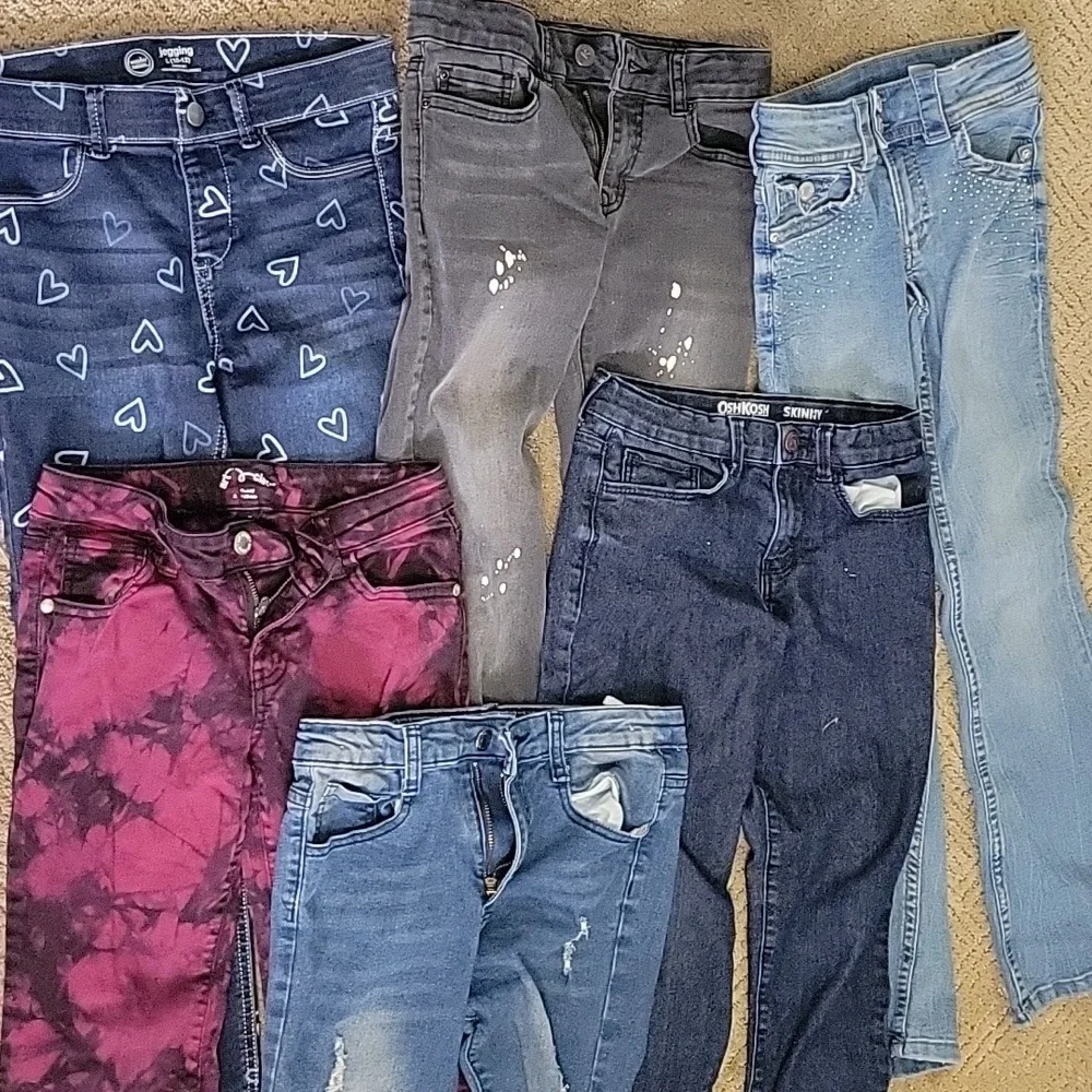 6 GIRLS Denim Jeans size 10!!! - Picture 1 of 9